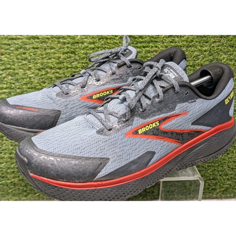 Brooks Mens Divide 5 1104291D004 Gray Red Running Shoes Sneakers Mens Size 15